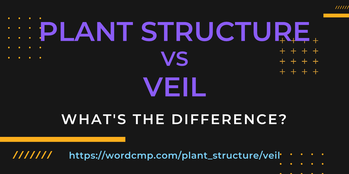 Difference between plant structure and veil