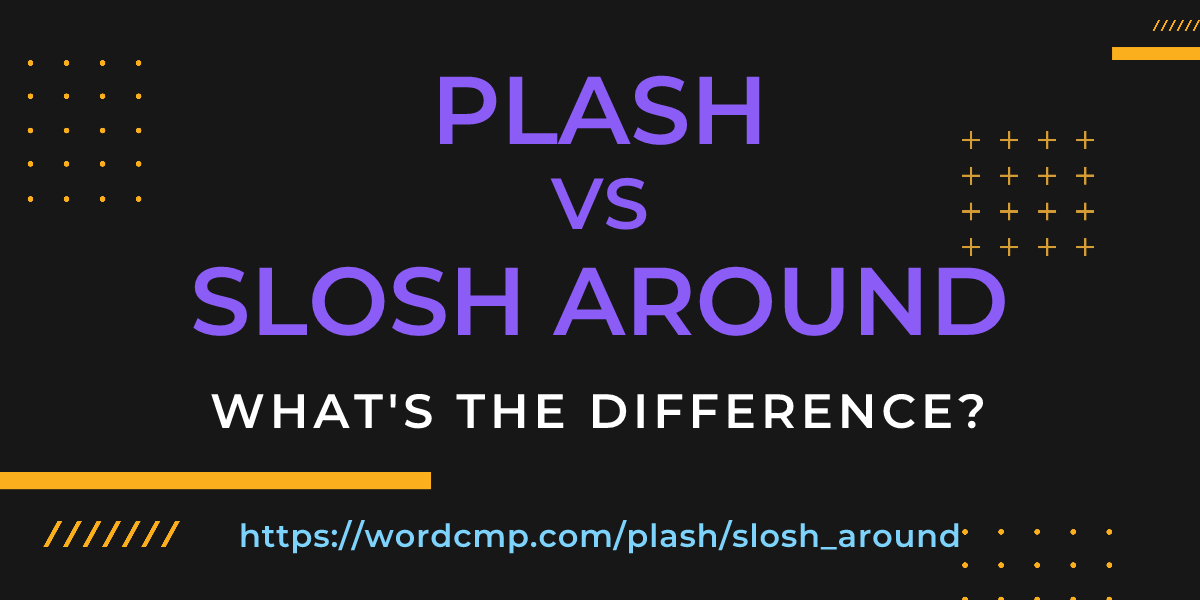 Difference between plash and slosh around
