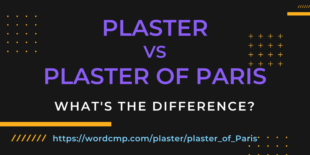 Difference between plaster and plaster of Paris