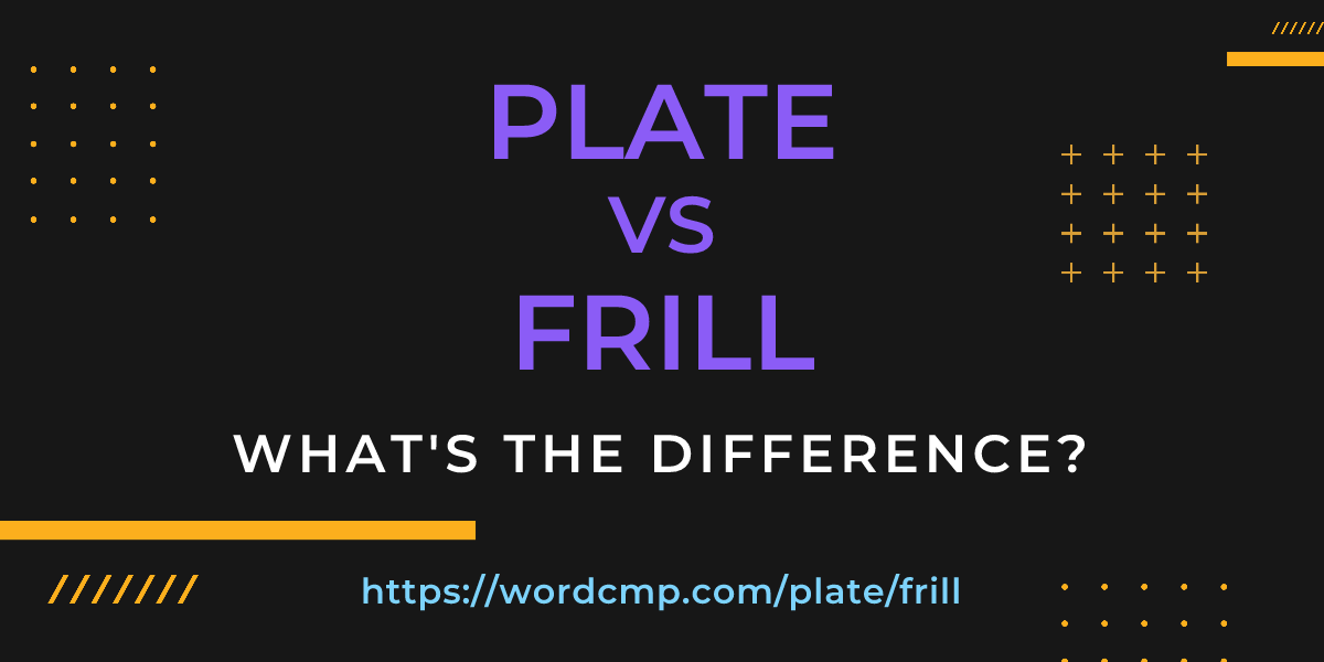Difference between plate and frill