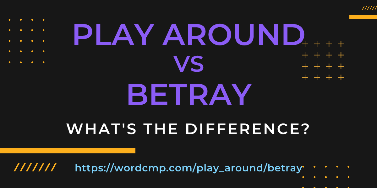 Difference between play around and betray