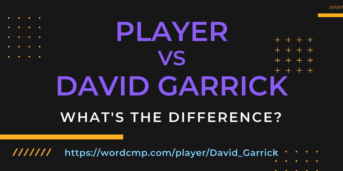 Difference between player and David Garrick