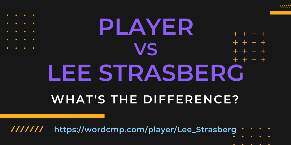 Difference between player and Lee Strasberg