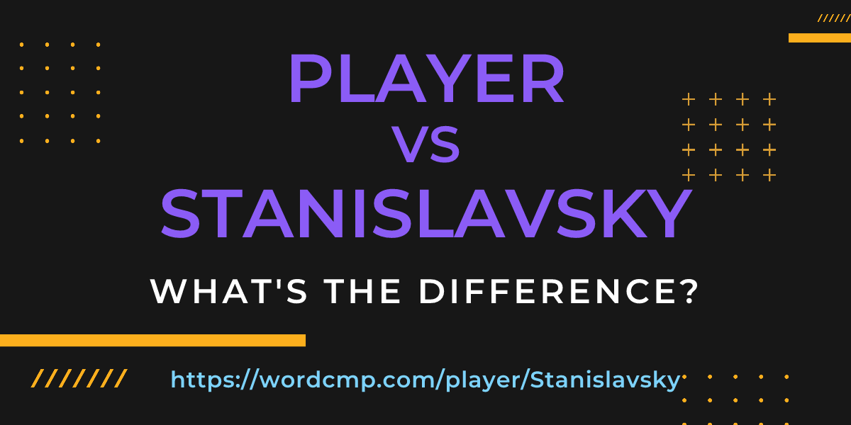 Difference between player and Stanislavsky