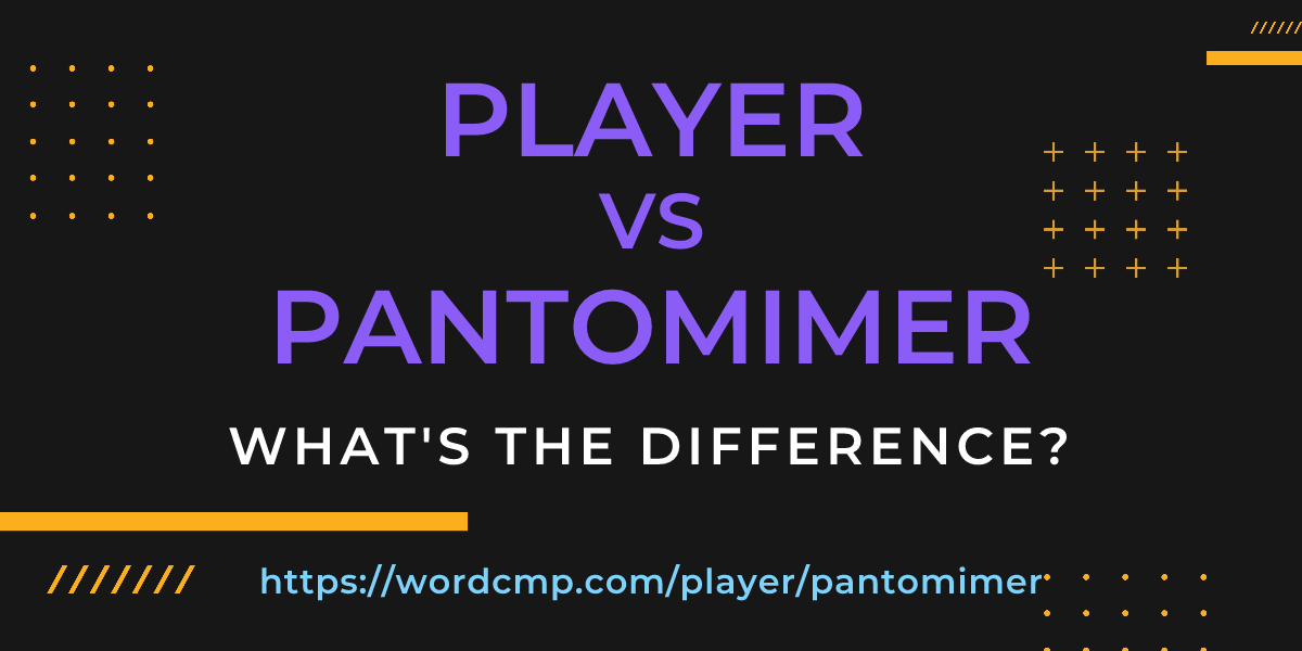 Difference between player and pantomimer