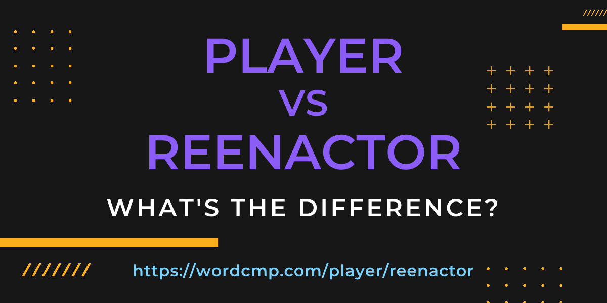 Difference between player and reenactor