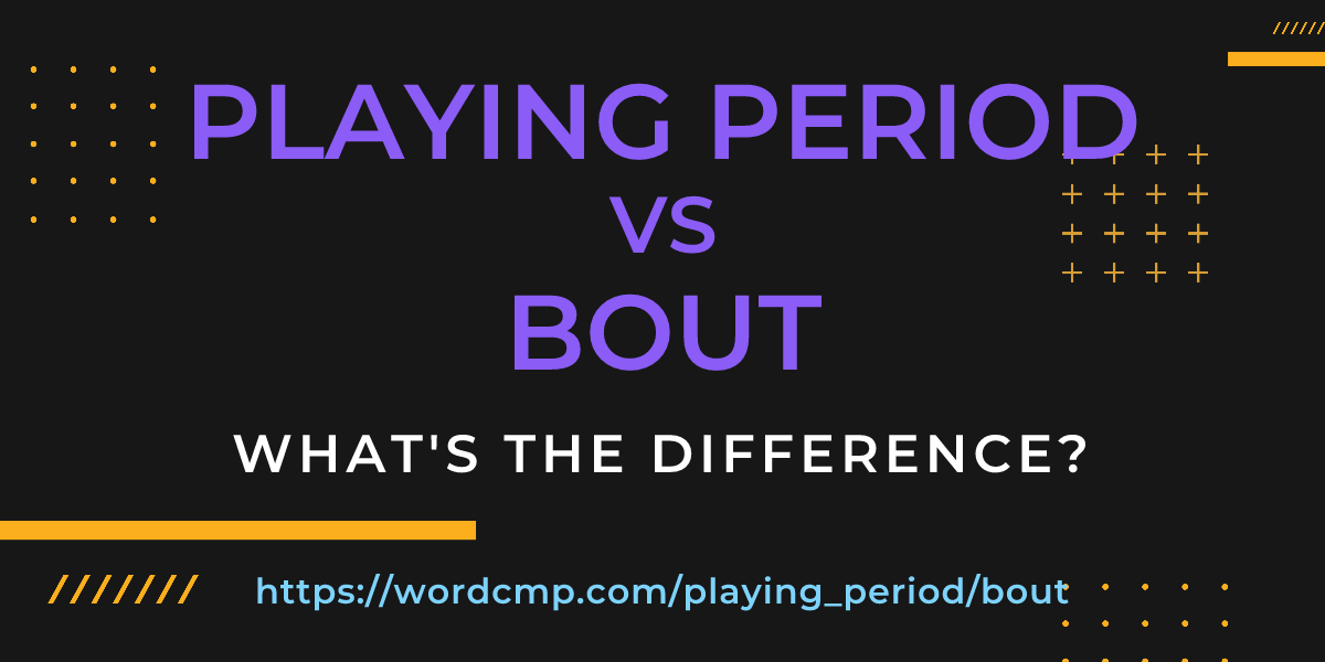 Difference between playing period and bout