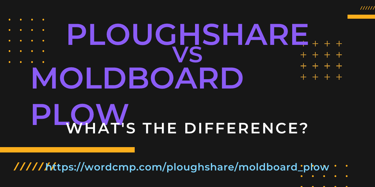 Difference between ploughshare and moldboard plow