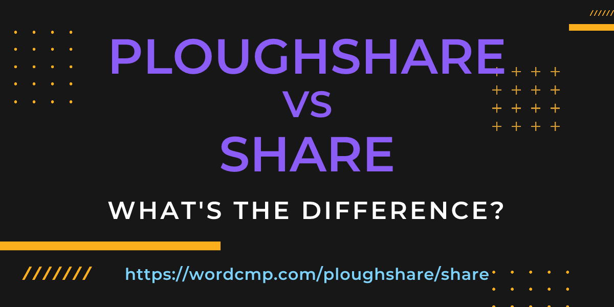 Difference between ploughshare and share