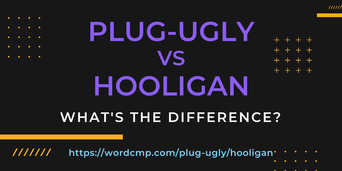 Difference between plug-ugly and hooligan