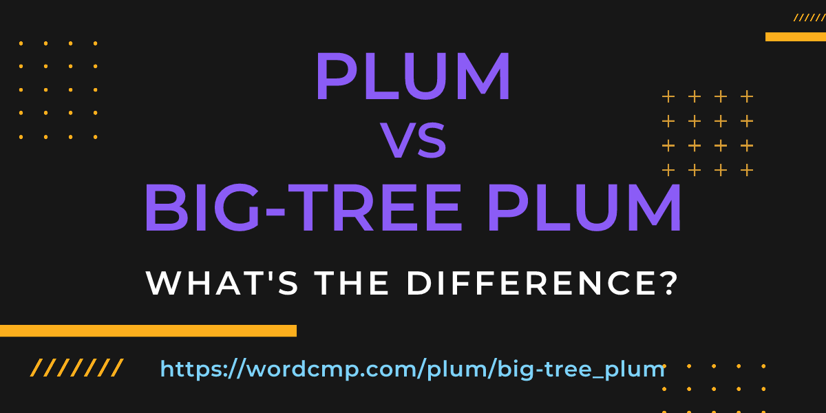Difference between plum and big-tree plum