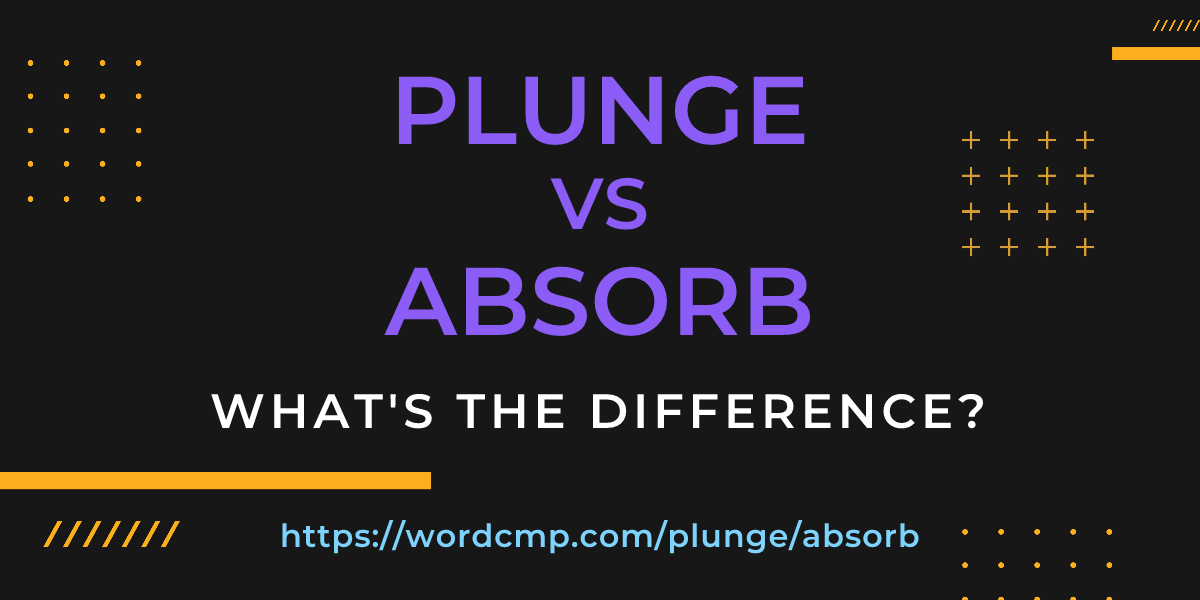 Difference between plunge and absorb