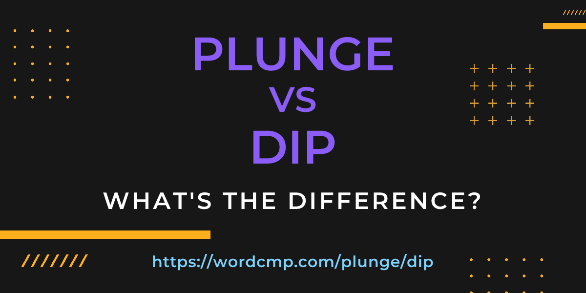Difference between plunge and dip