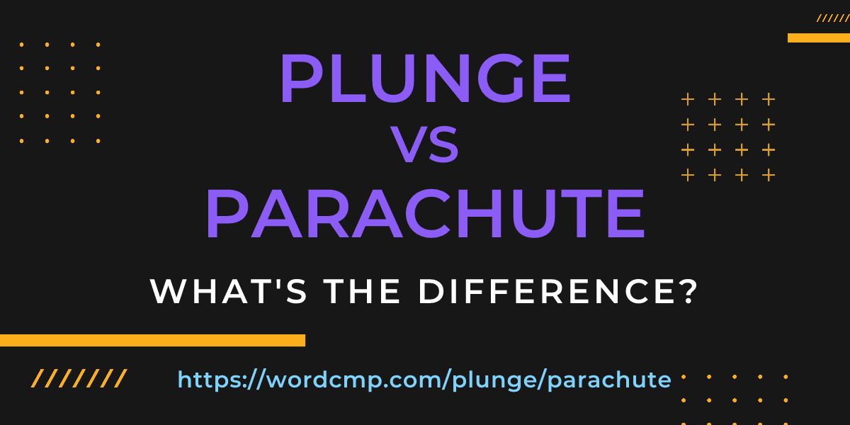 Difference between plunge and parachute