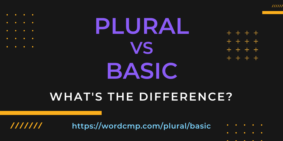 Difference between plural and basic