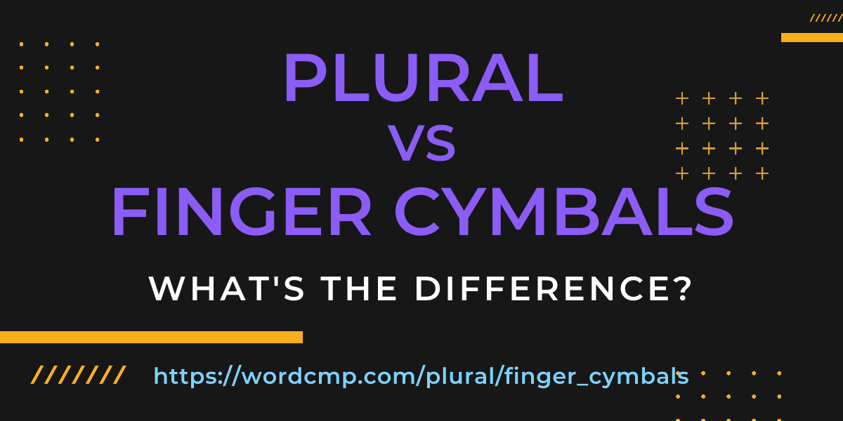 Difference between plural and finger cymbals