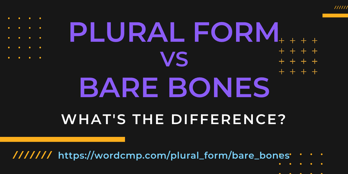 Difference between plural form and bare bones