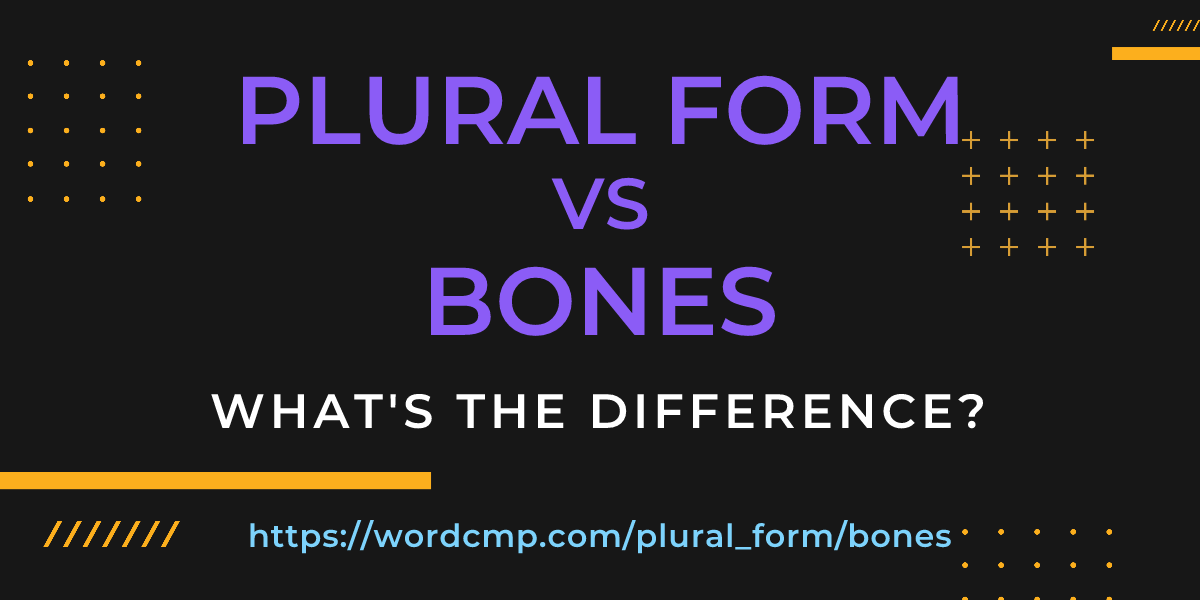 Difference between plural form and bones