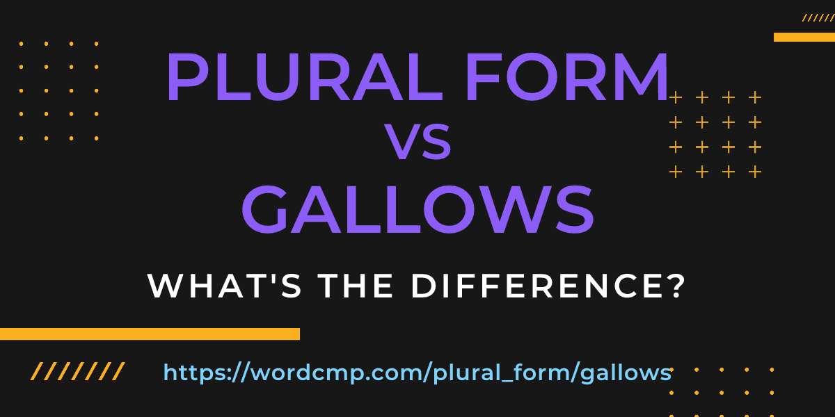 Difference between plural form and gallows