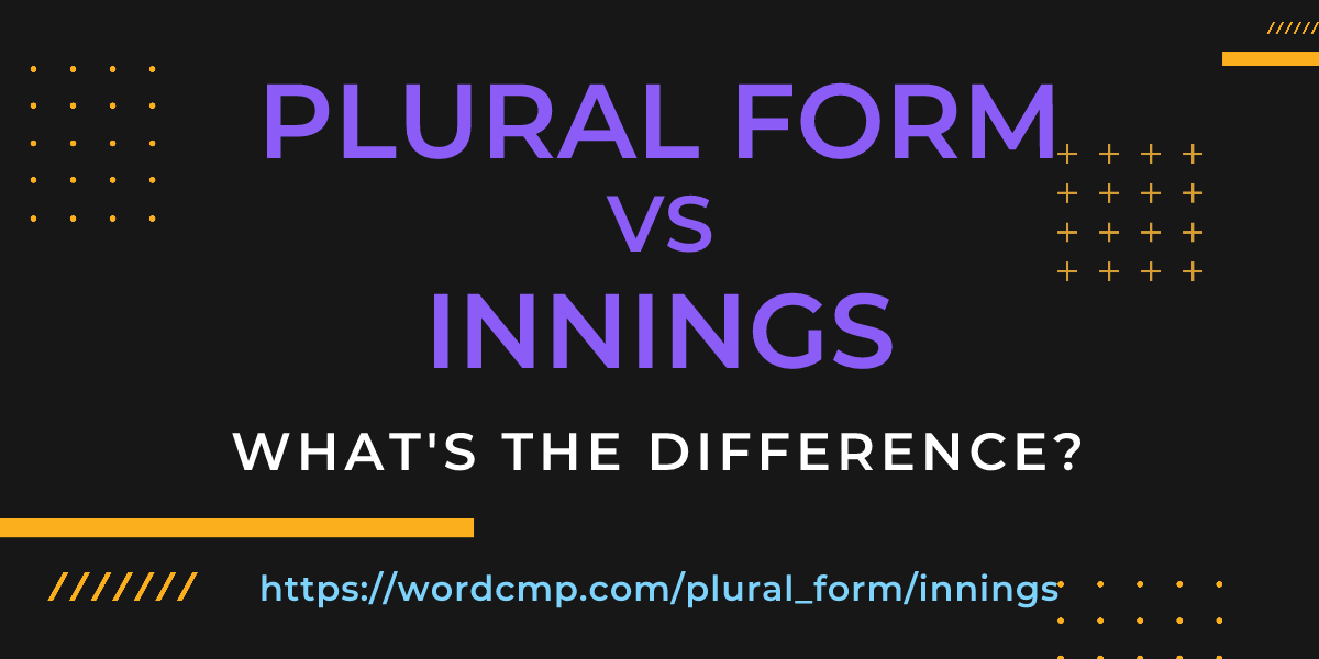 Difference between plural form and innings