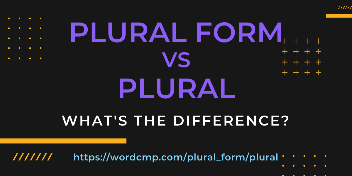 Difference between plural form and plural