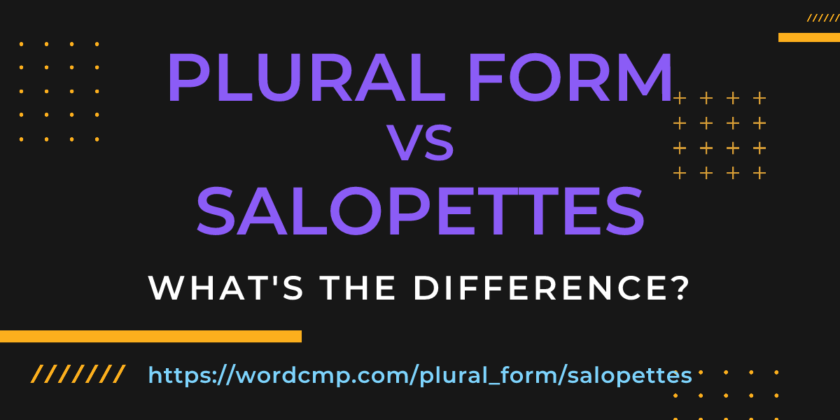 Difference between plural form and salopettes