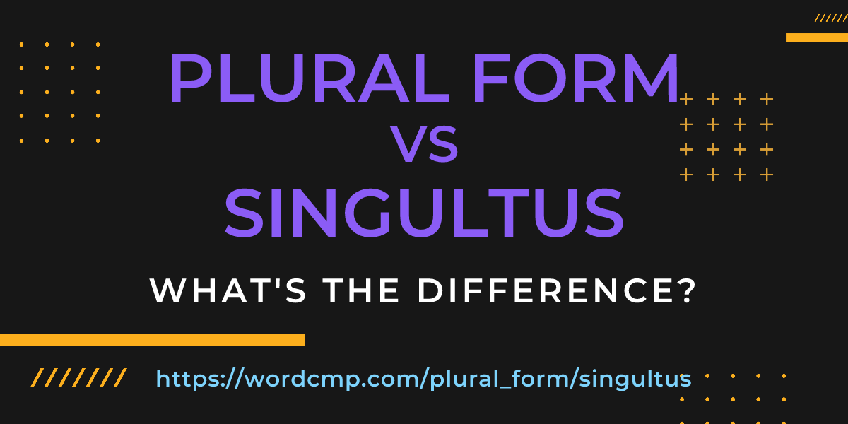 Difference between plural form and singultus