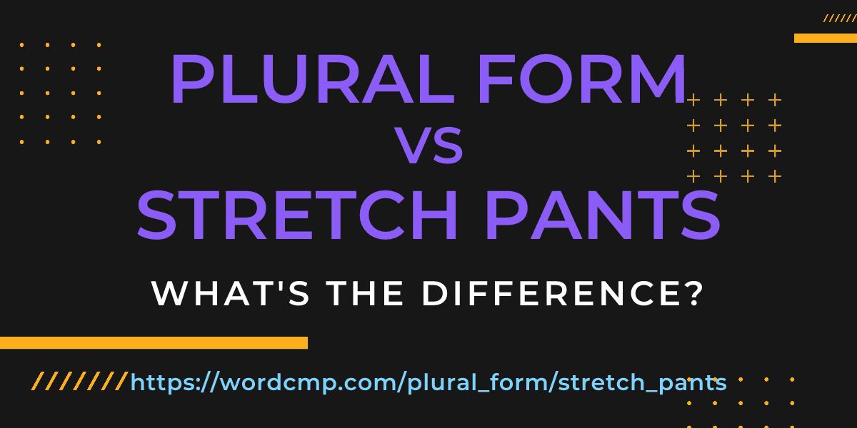 Difference between plural form and stretch pants
