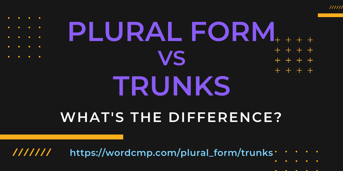 Difference between plural form and trunks