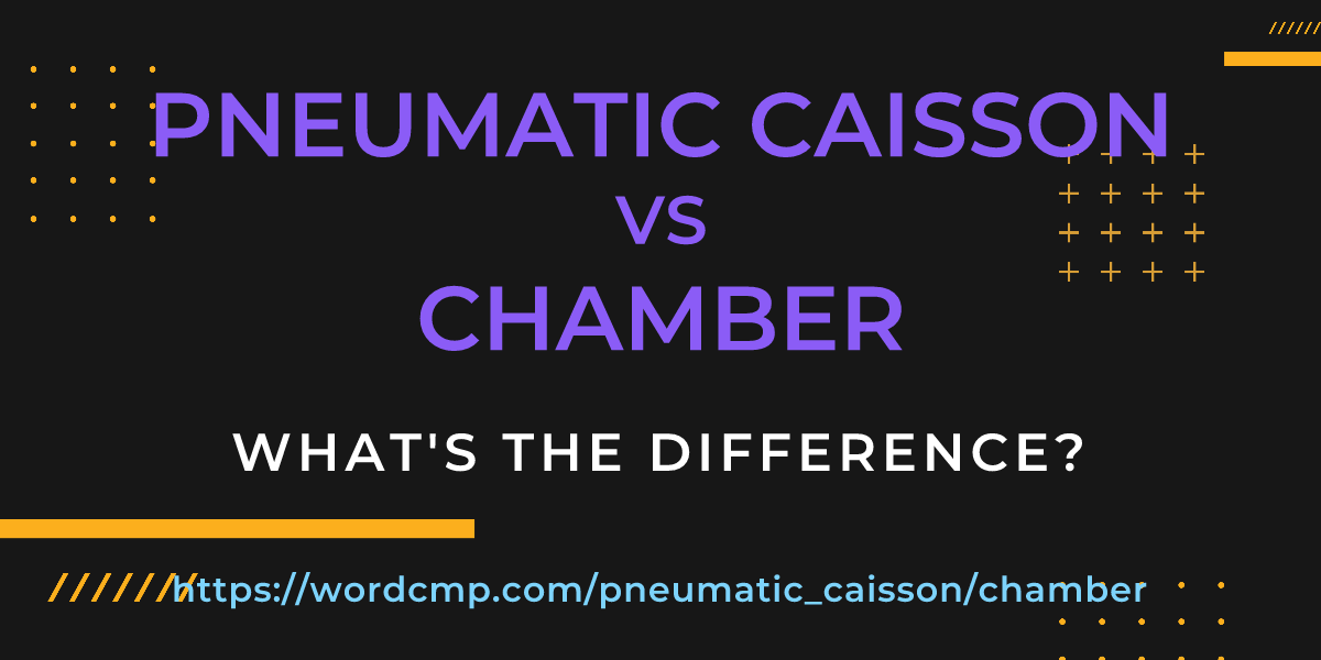 Difference between pneumatic caisson and chamber