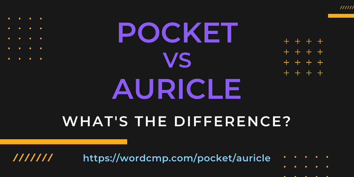 Difference between pocket and auricle