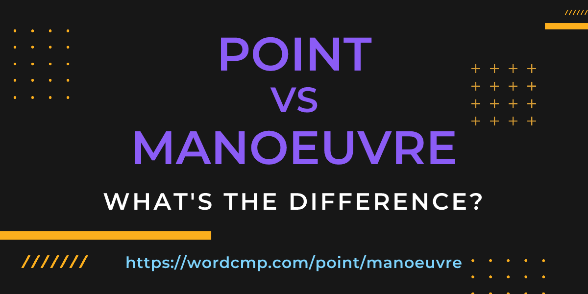 Difference between point and manoeuvre
