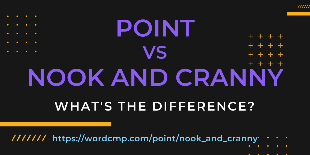 Difference between point and nook and cranny