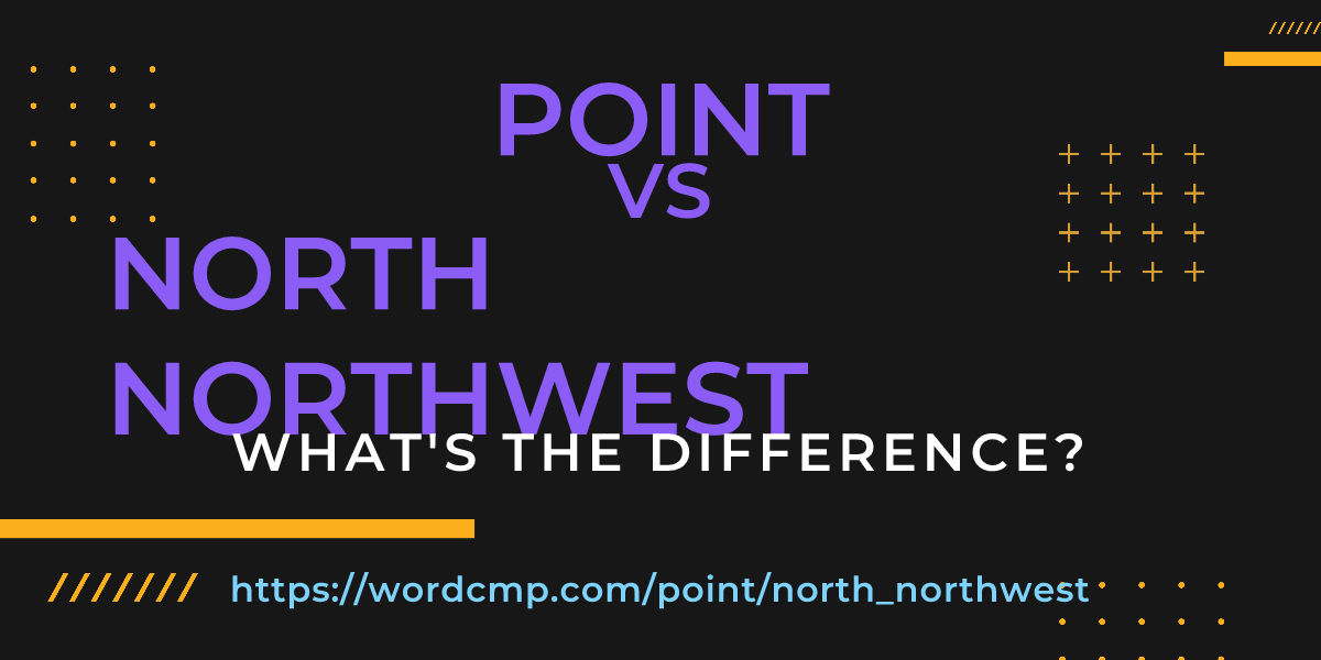 Difference between point and north northwest