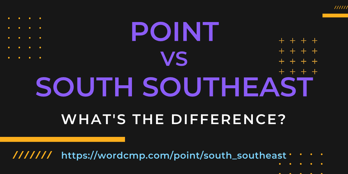 Difference between point and south southeast
