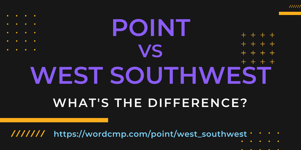 Difference between point and west southwest