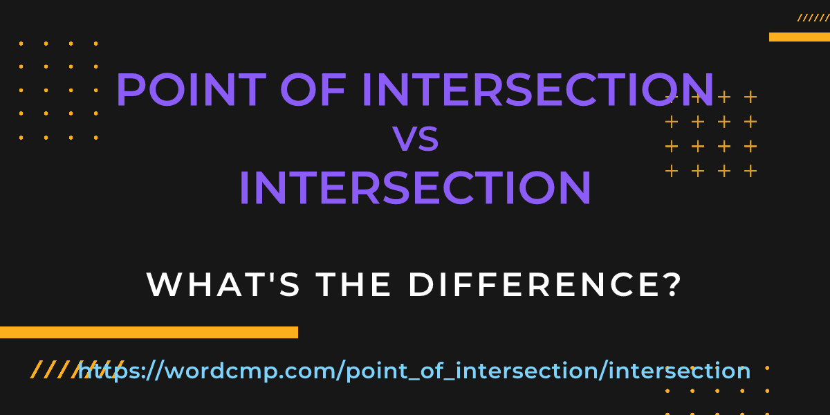 Difference between point of intersection and intersection