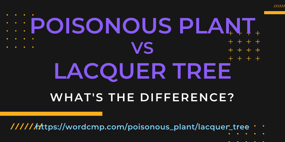 Difference between poisonous plant and lacquer tree