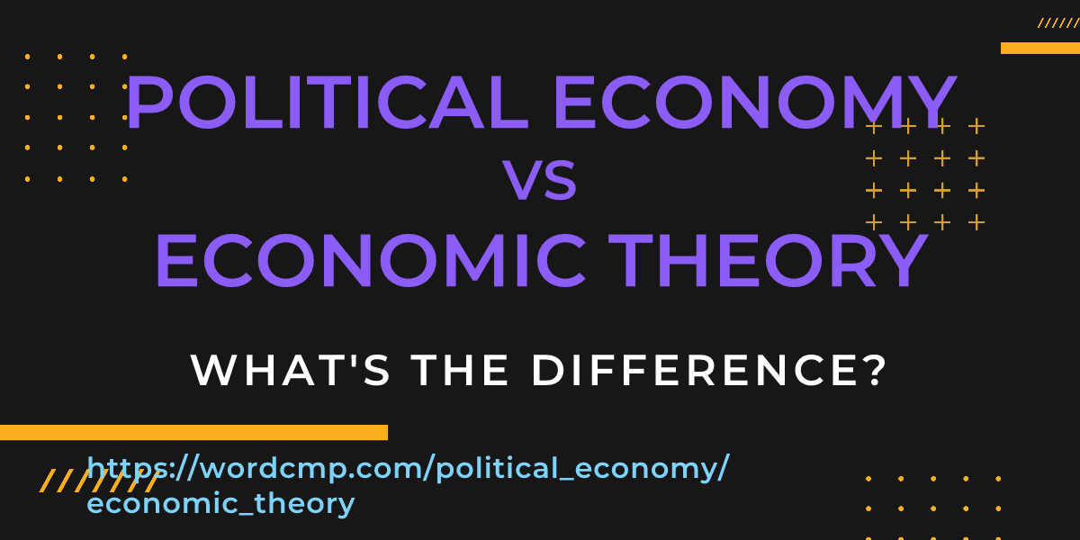 Difference between political economy and economic theory