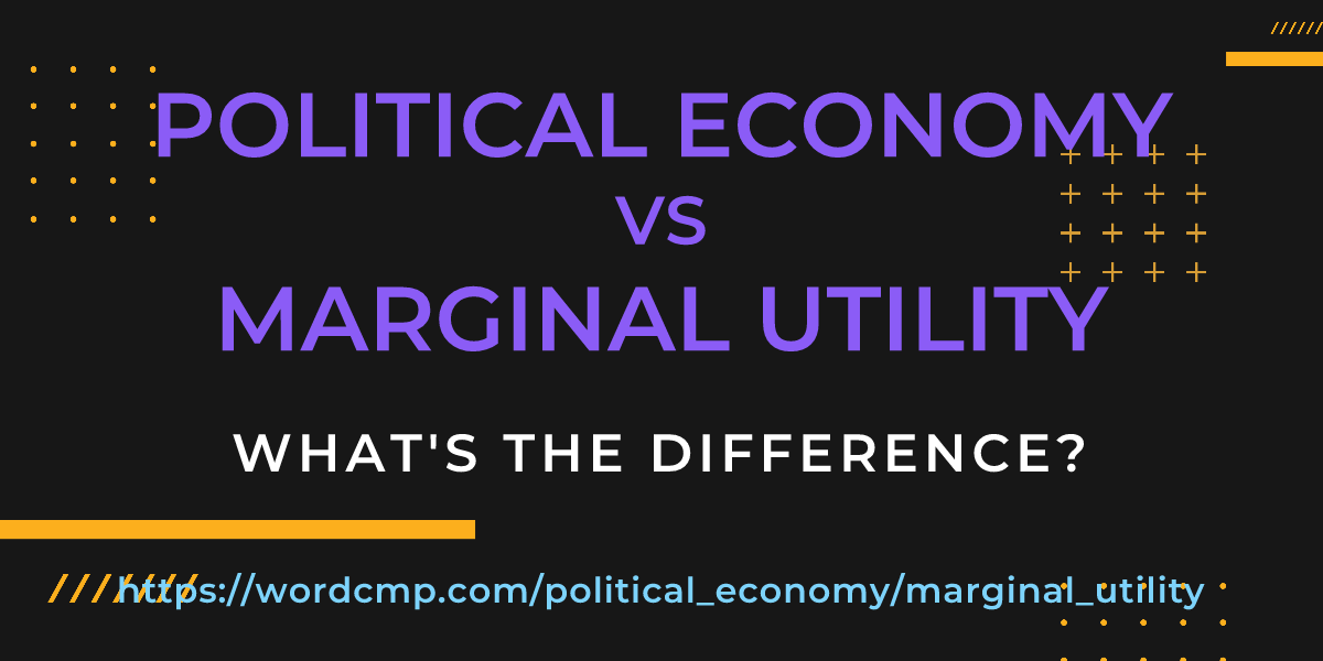 Difference between political economy and marginal utility