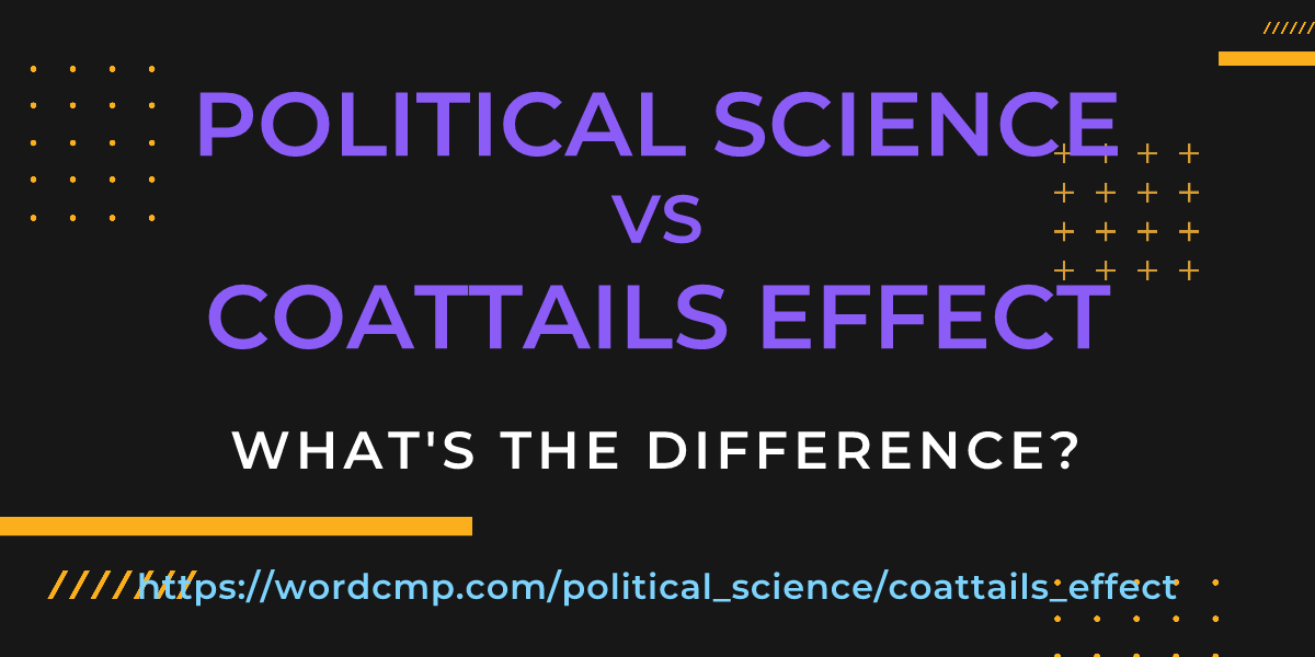 Difference between political science and coattails effect
