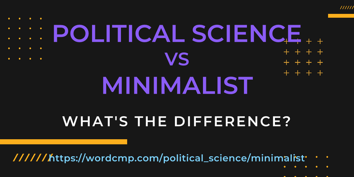 Difference between political science and minimalist