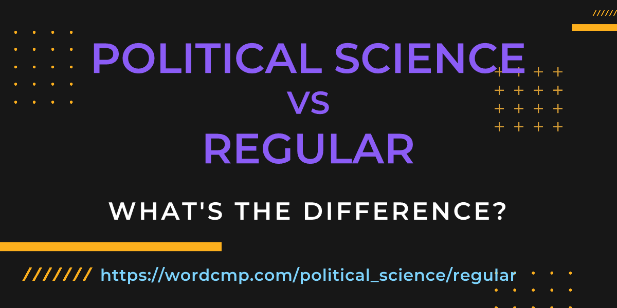 Difference between political science and regular