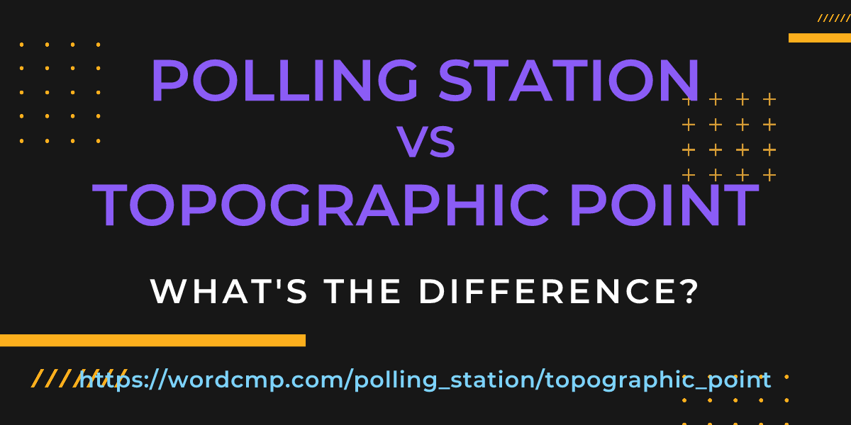 Difference between polling station and topographic point
