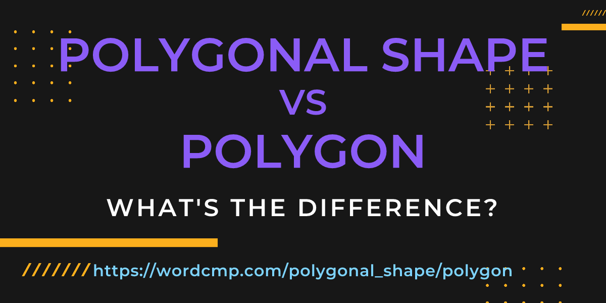 Difference between polygonal shape and polygon