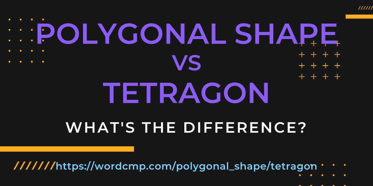 Difference between polygonal shape and tetragon