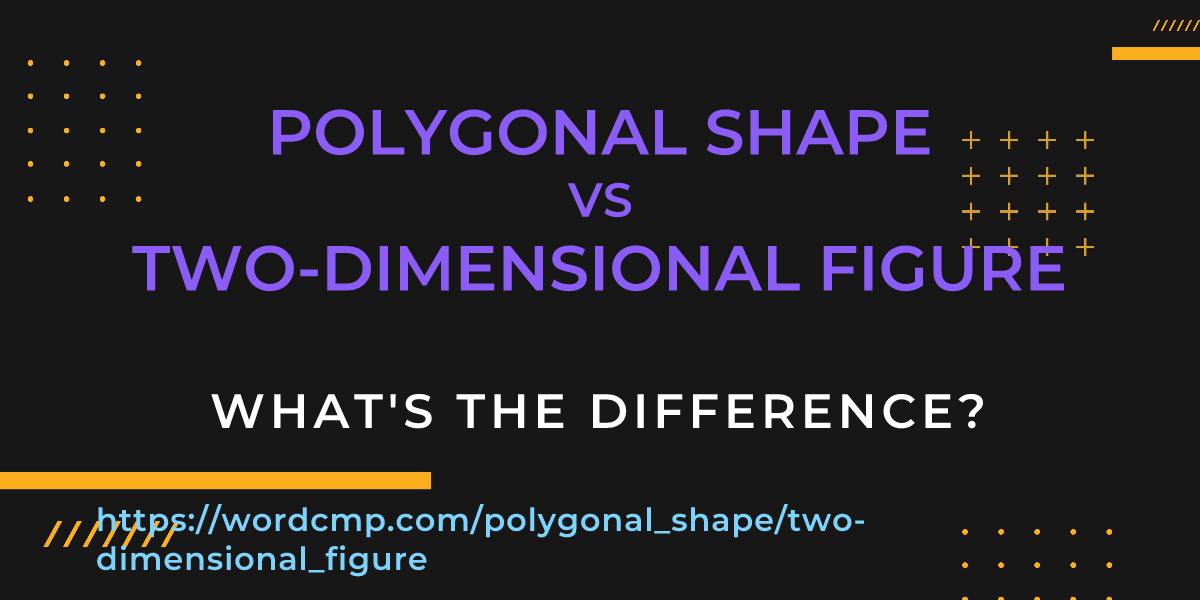 Difference between polygonal shape and two-dimensional figure