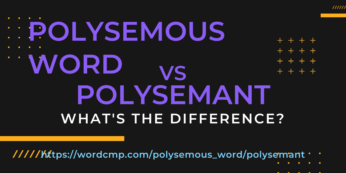Difference between polysemous word and polysemant
