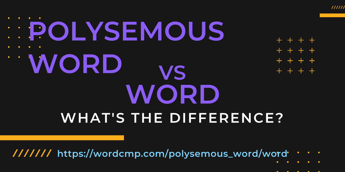 Difference between polysemous word and word
