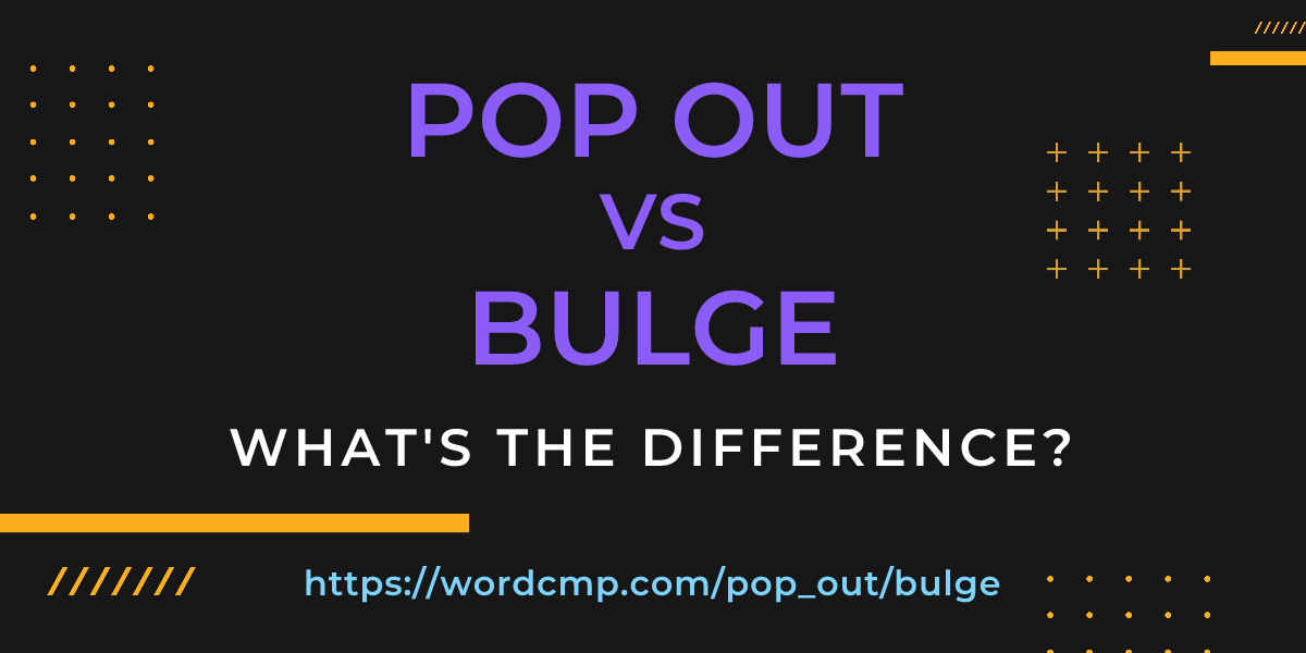 Difference between pop out and bulge